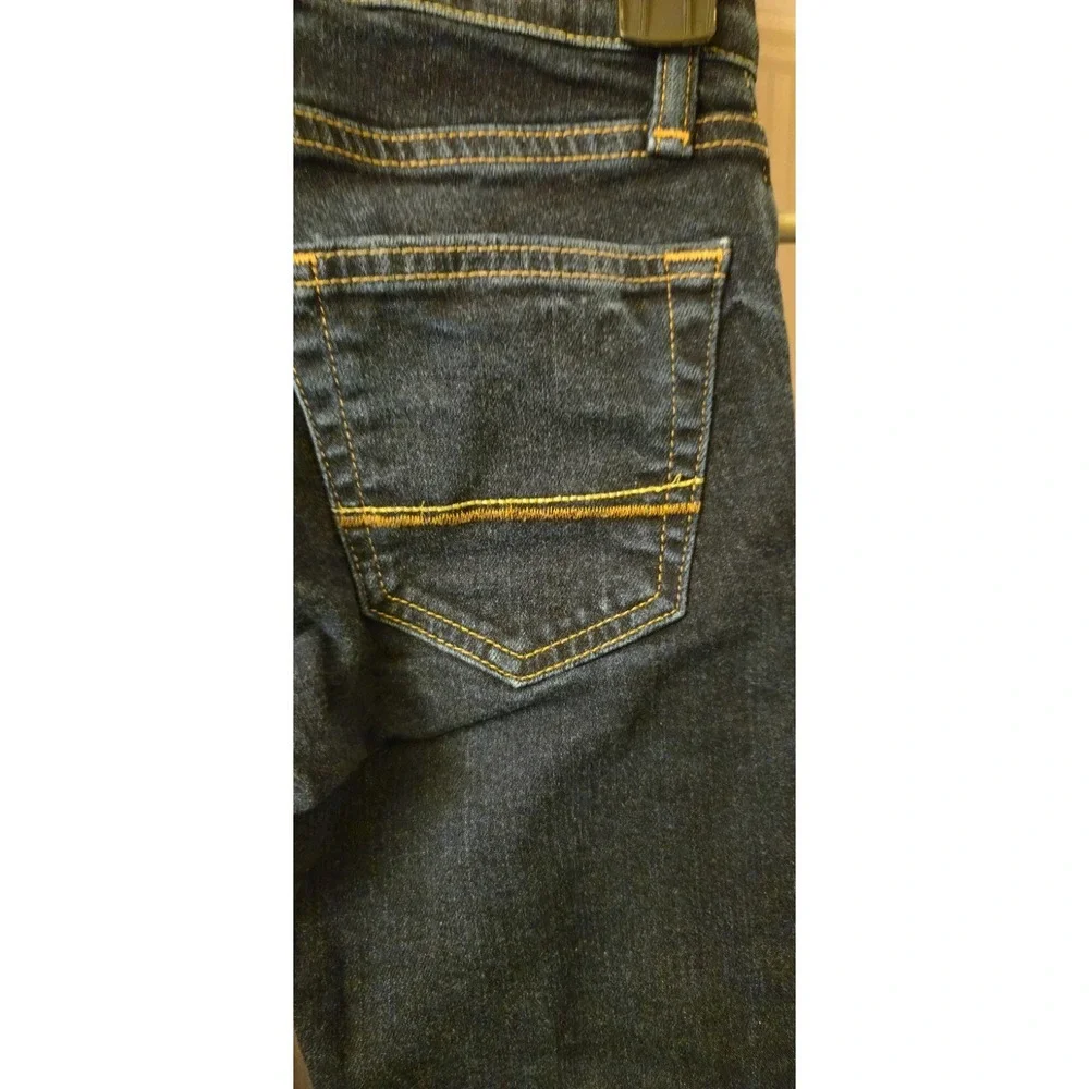 Abercrombie Kids Dark Wash Skinny Jeans Size 7/8 Adjustable Waist Indigo Denim